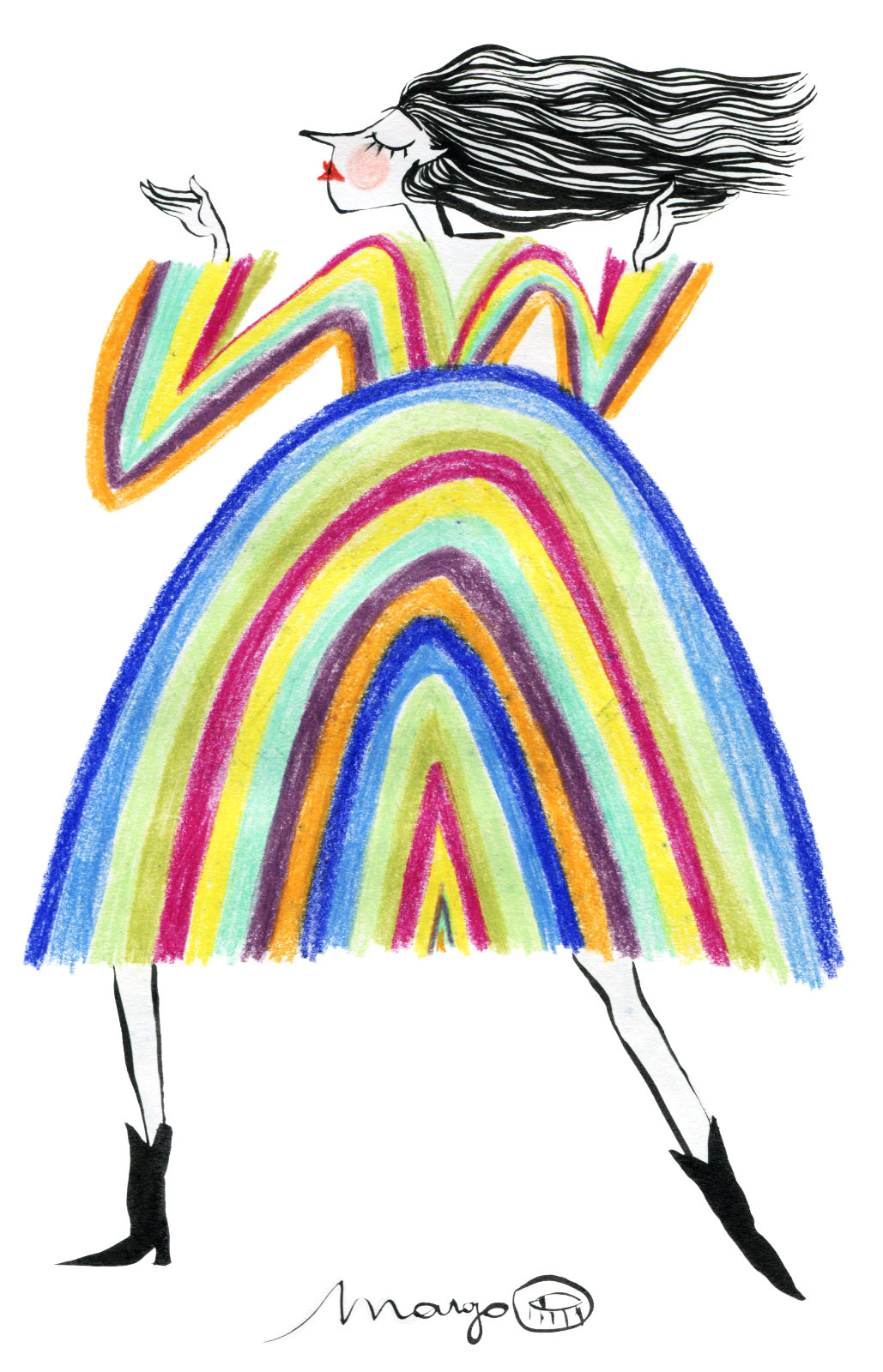 Regenboog dans illustration Margo De Weerdt